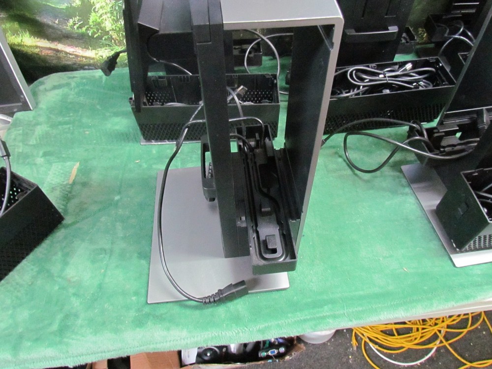 FIVE DELL OPTIPLEX SMALL FORM FACTOR (SFF) STAND OSS21 w CABLES AND CABLE COVER