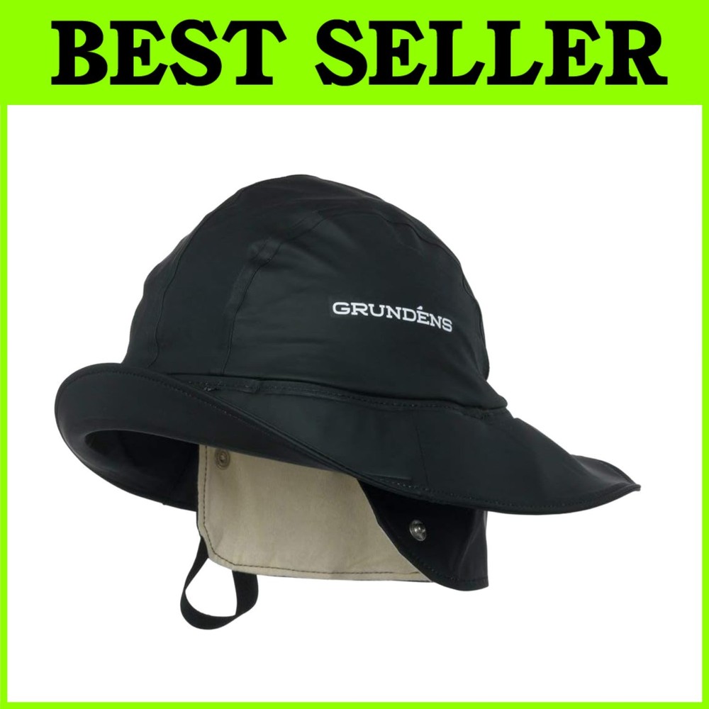 Sandhamn Sowester Hat - Black Waterproof Nylon