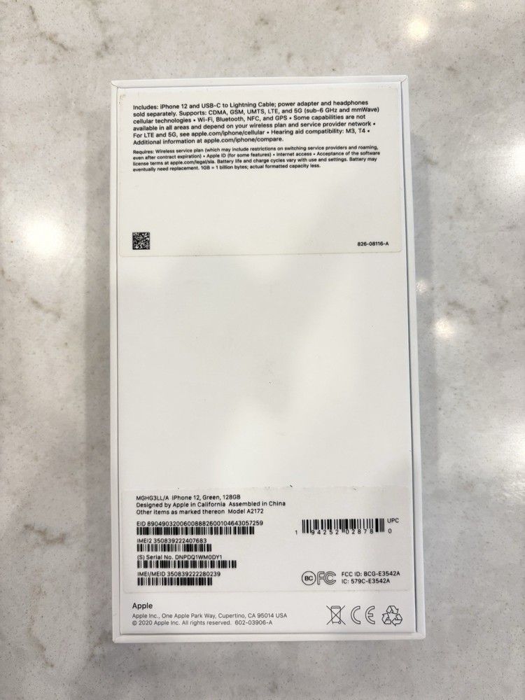 Apple iPhone 12 128GB UnlockedSmartphone - Good