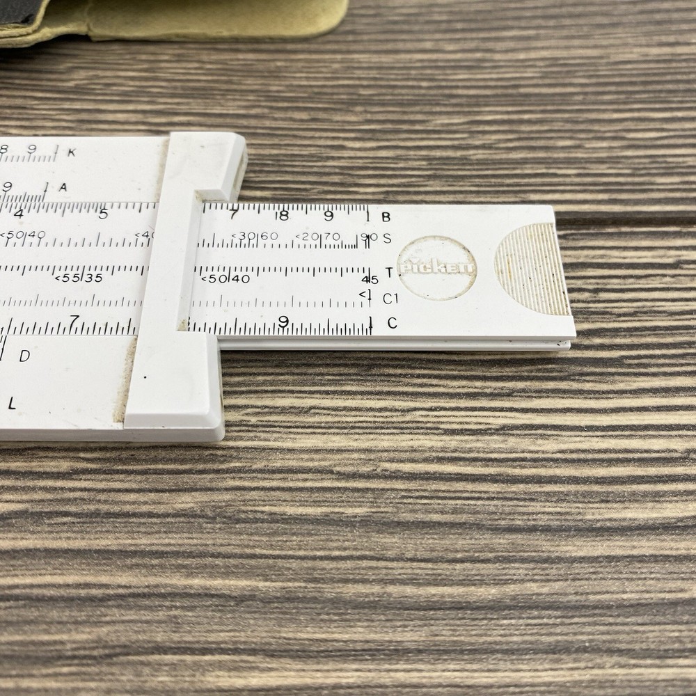 Pickett Microline 120 Slide Rule w/ Black Case