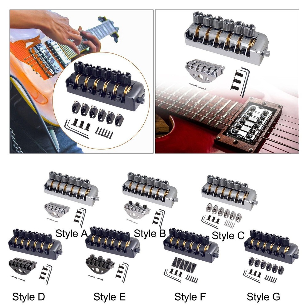 Electric Guitar Bridge Tailpiece with Involved String Device Roller Saddle