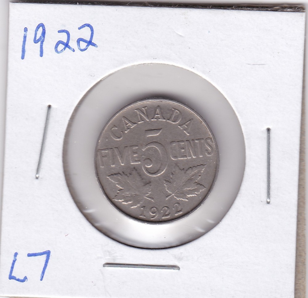 1922 Canada 5 Cents L7