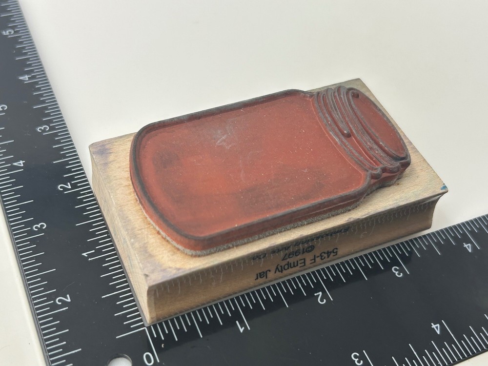 Embossing Arts Co. Empty Jar Wood Rubber Stamp Card Making