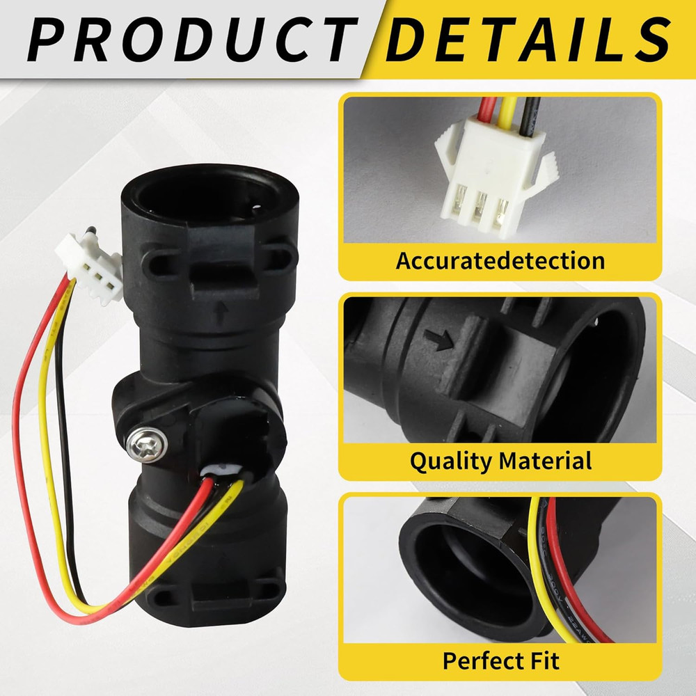 Water Flow Sensor Replacement for Gas Tankless Water Heater and CAMPLUX Ranei...
