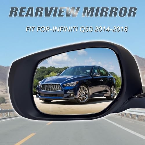 Driver Side Mirror Assembly Compatible with 2014-2021 7Pins-Driver Left Side