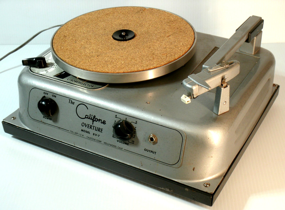 Vintage Turntable Califone Overture Phonograph Model 8V-7