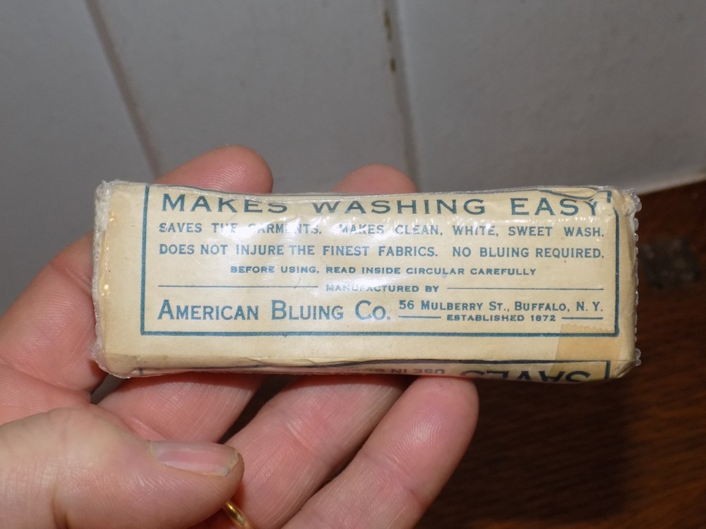 Vintage ABC Brand Blue Laundry Tablet Package