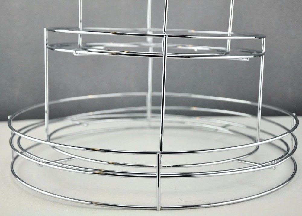 Brand New Silver 3 Tiers Rack Fruit Snack Cupcake