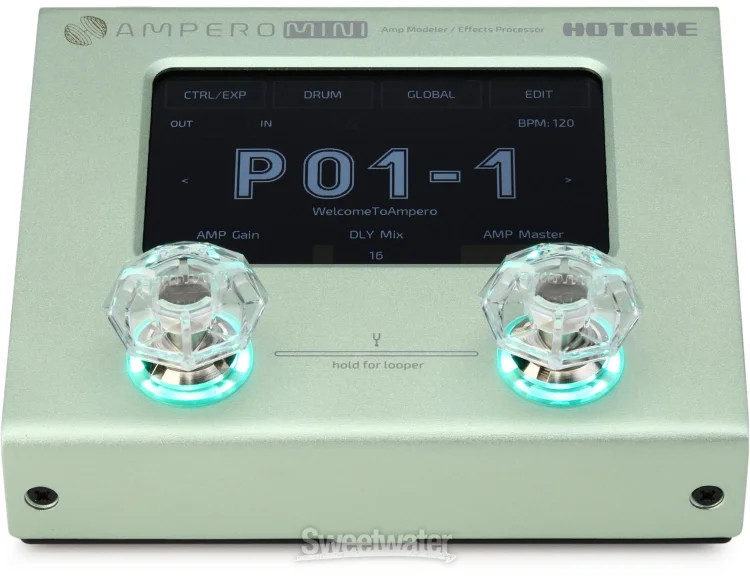 Hotone Ampero Mini Amp Modeler and Effects Processor - Matcha