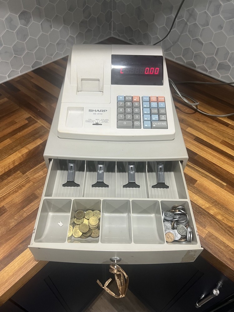 🔥Sharp XE-A110 Electronic Cash Register with Key!