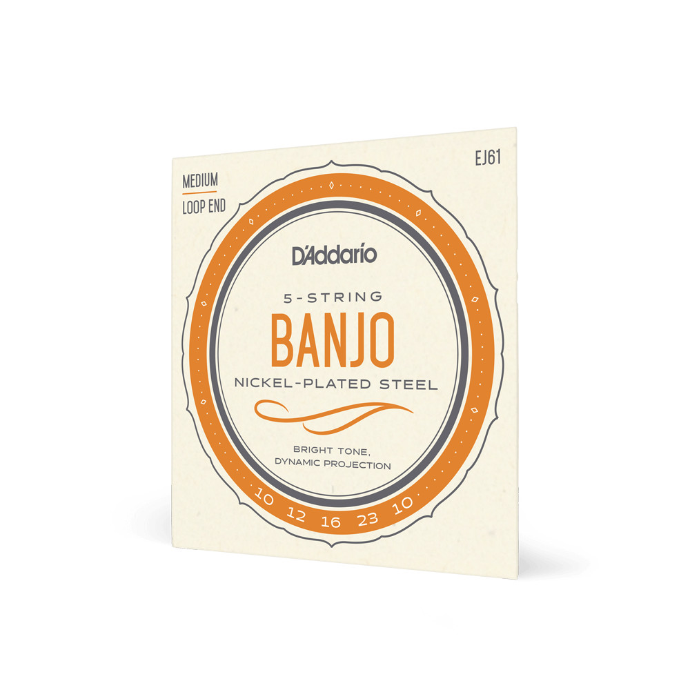 D'Addario EJ61 5-String Banjo Strings Set - Medium .010 - .023 (J61)