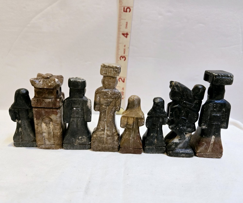 Soapstone Chess Pieces - 8 Mixed Pieces *READ DESCRIPTION*