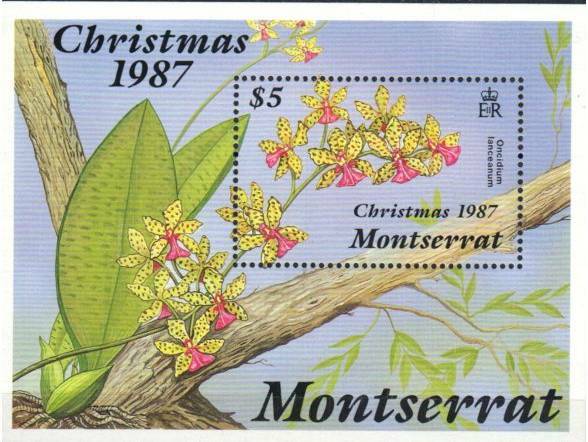 Montserrat Stamp 662 - 87 Christmas orchids