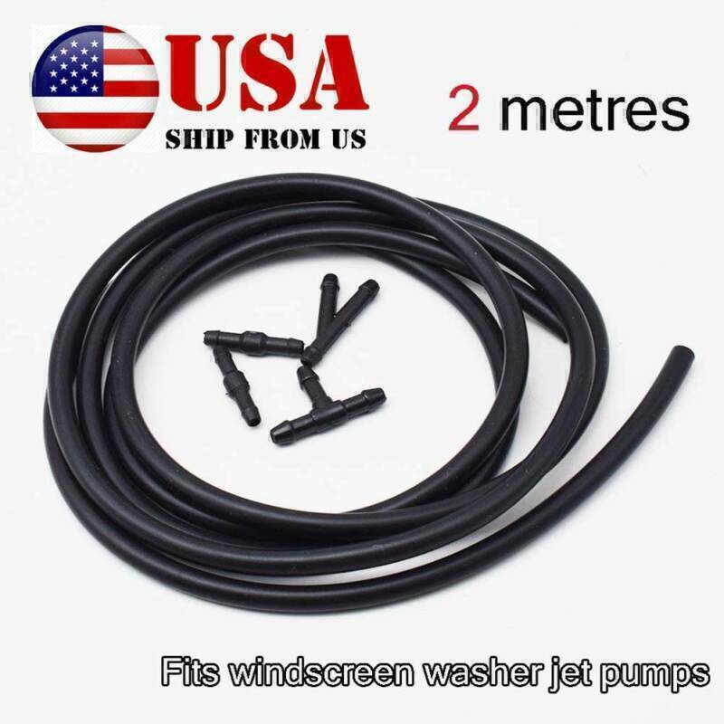 Front Windshield Washer Squirter Nozzle Spray + Washer Fluid Tube Universal Car