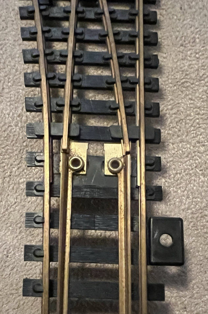 ATLAS HO Scale Brass Snap Switch 9" Left