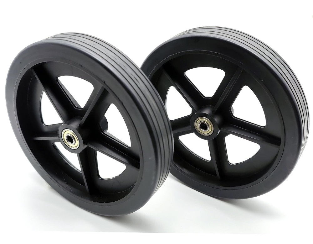 Rollator Flat Wheels,Bariatric rollator Replacement casters,Heavy-Duty Black