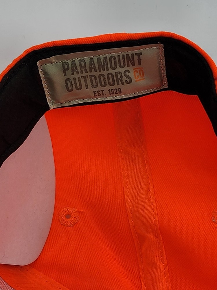 Paramount Outdoors Blaze Orange Hunting Hat Ball Cap - Adjustable Snapback