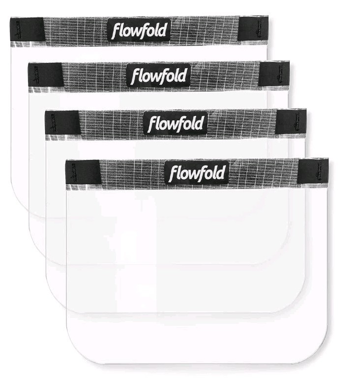 Flowfold 4-Pack Face Shield Masks - Protective Face Shields, Full Face Clear...