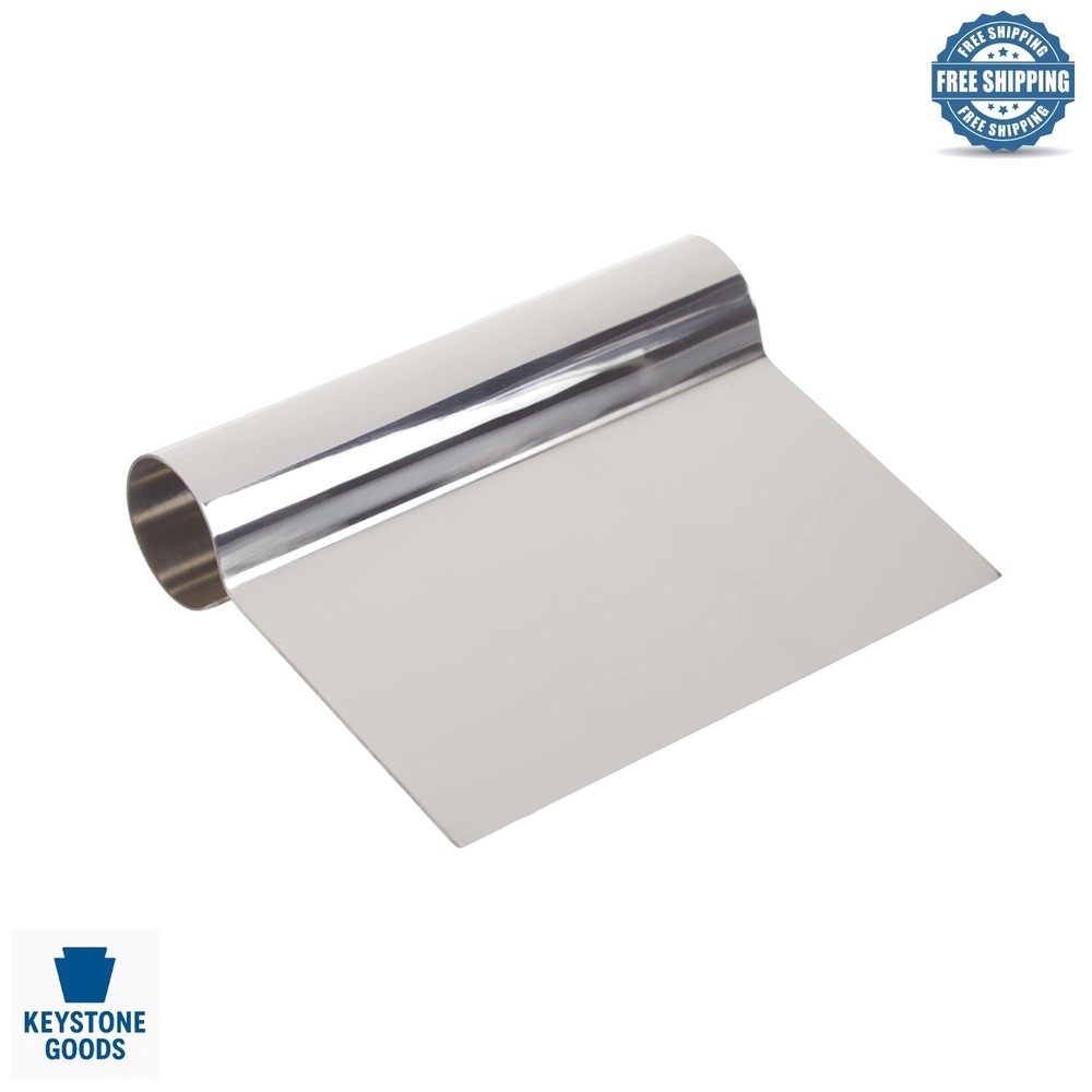 Winware Stainless Steel Dough Scraper with Ergonomic Handle