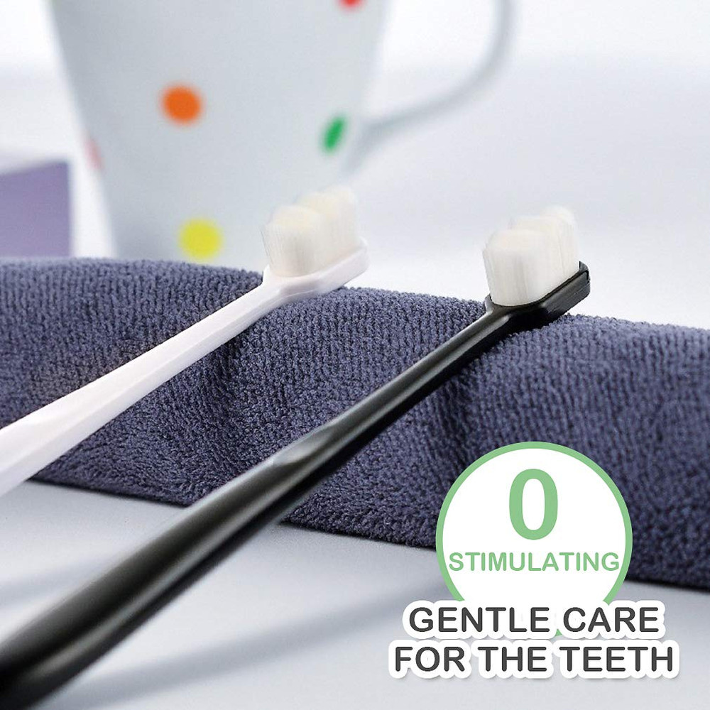 Extra Toothbrush for Sensitive Gums, Micro Fur Manual Toothbrush with 20000 Soft