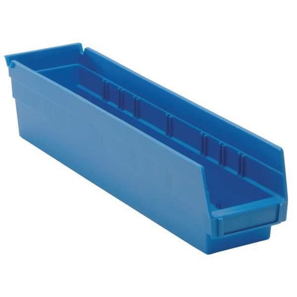 Quantum Storage Systems Qsb103bl Shelf Storage Bin, Polypropylene, Blue, 4 In