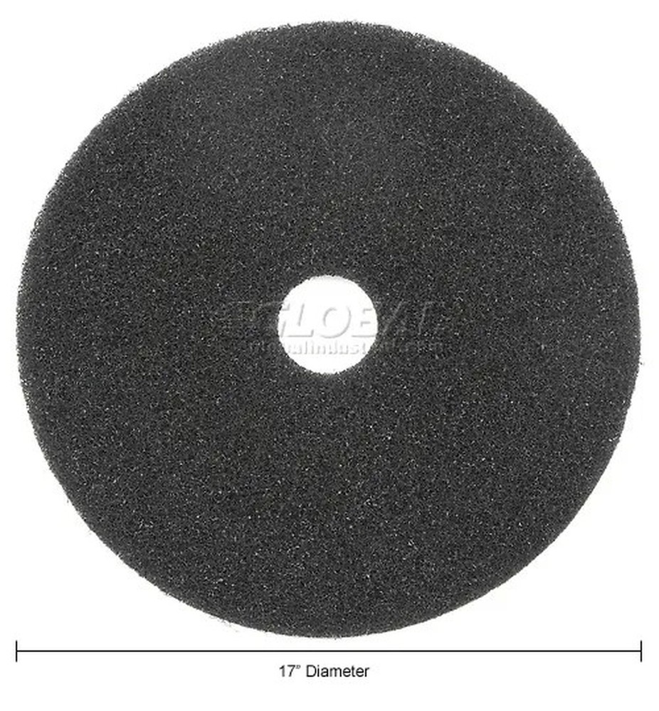 Global Industrial? 17" Stripping Pad, Black, 5 Per Case