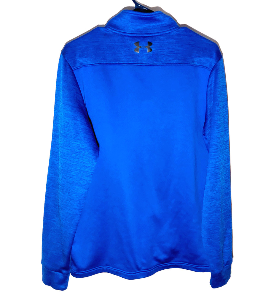 Under Armour Coldgear Jacket | 1/4 Zip Blue Polyester Outerwear | Mens Medium