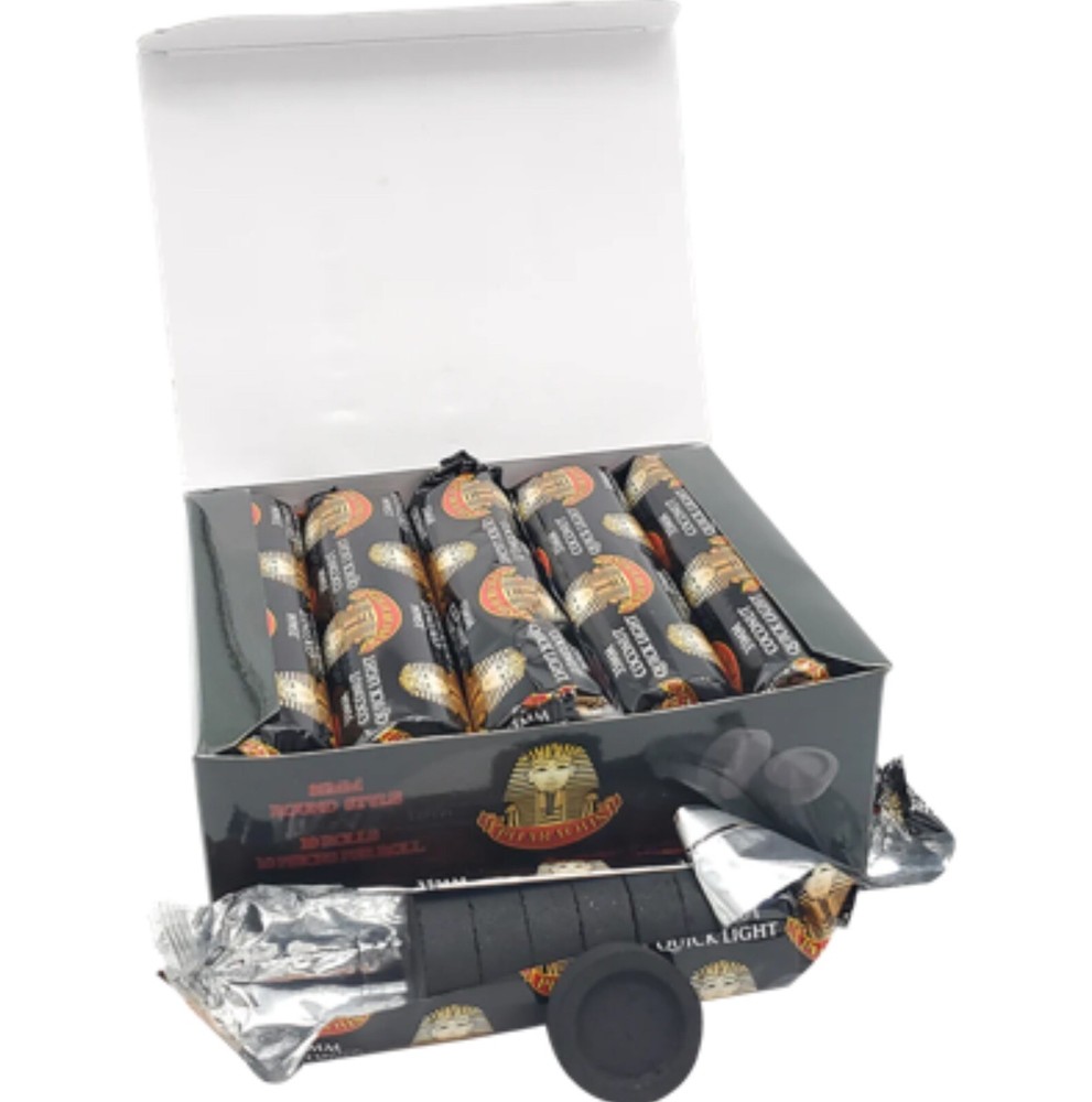 Pharaoh’s COCONUT QUICK LIGHT CHARCOAL - 35MM 100pcs