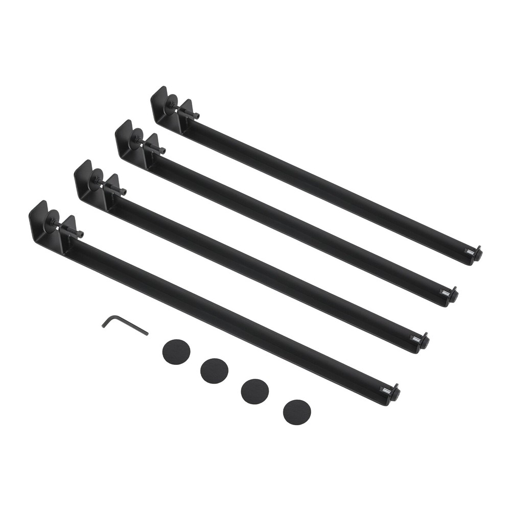 4pcs Adjustable Table Legs, Table Clamp Legs, F-shaped Table Legs Black