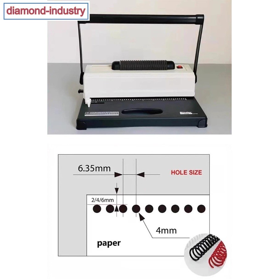 a4 Electric Single Coil Binding Machine Laptop Office Text Punch Binding Machine