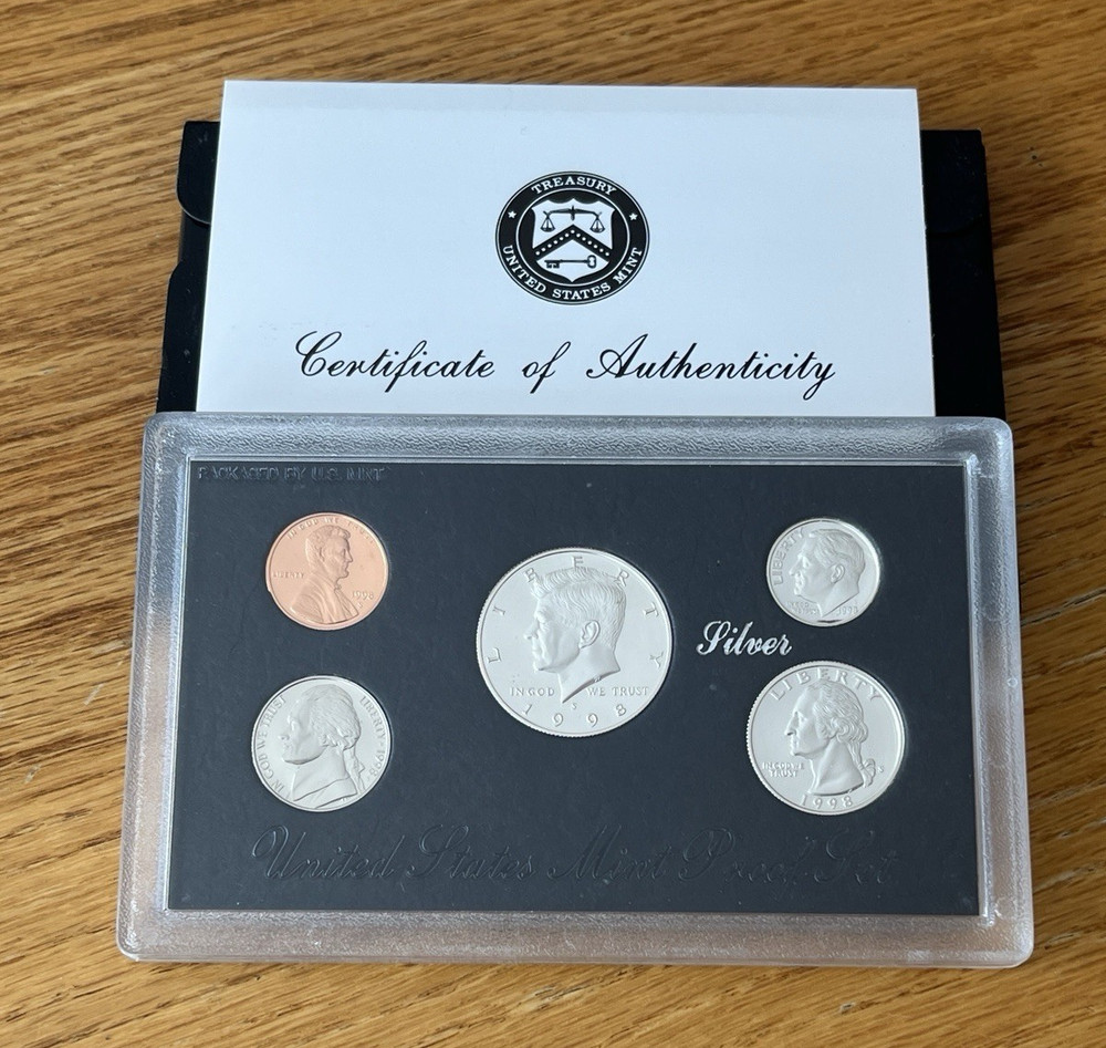 1998-S U.S. Mint Silver Proof Set [5 Coins]