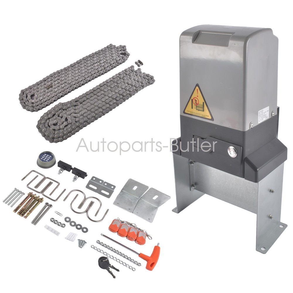 3300Lbs Automatic Sliding Gate Opener Door Operator w/ 4 Remotes Infrared Sensor