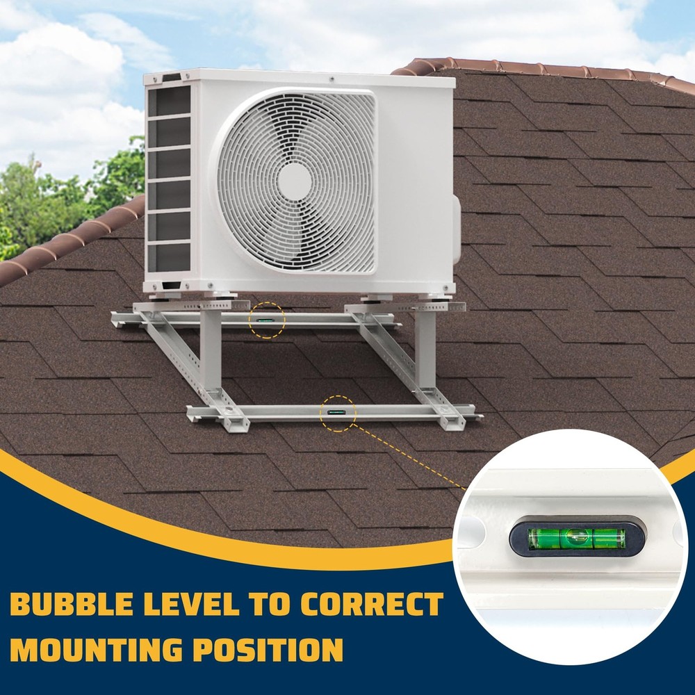 Air Conditioner Rooftop Mount Mini Split Bracket, Adjustable Rooftop Mounting...