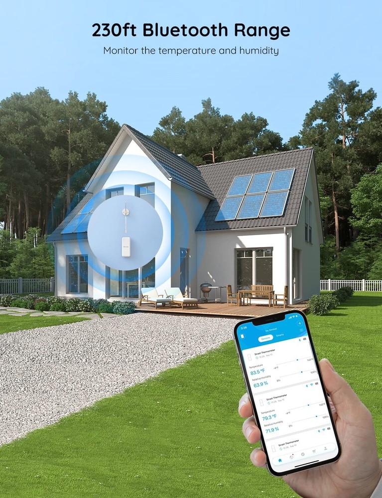 Smart Temperature & Humidity Sensor Pack with Bluetooth Alerts and Cloud Storage