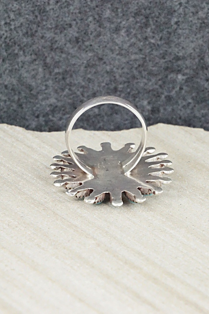 Turquoise & Sterling Silver Ring - Evonne Hustito - Size 5.75