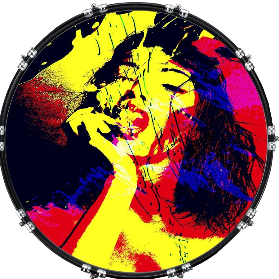 20" Custom Bass Kick Drum Front Head Graphic Graphical Pop Art 4