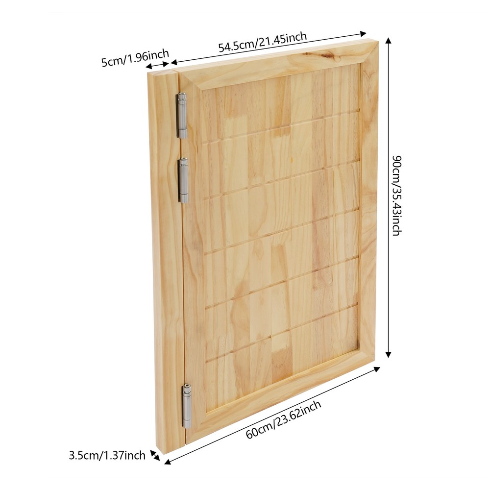Partition Single-Door Leaf for Doorways w/ Doorpost & Hinge Multi-functional Use