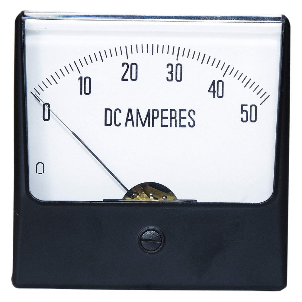 GRAINGER APPROVED 12G423 Analog Panel Meter,DC Current,0-50 DC A 12G423