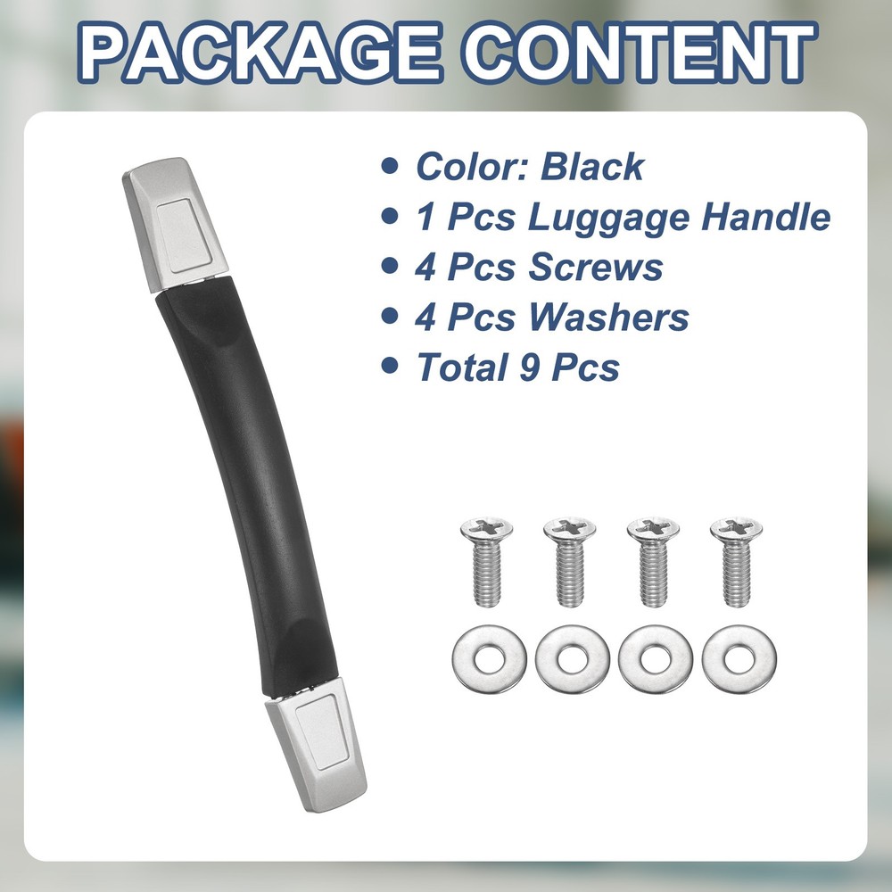 Luggage Handle 7.09" x 0.98" (L x W) Plastic Pull Handle Grip Replacement Black