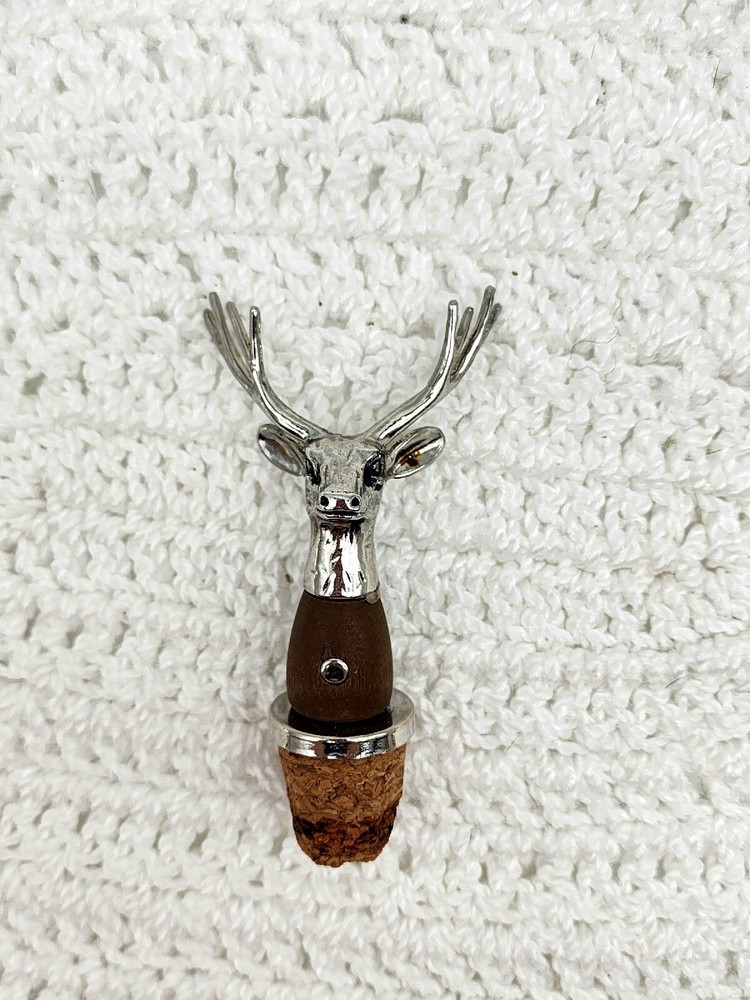 Vintage Deer Head Wine Bottle Cork