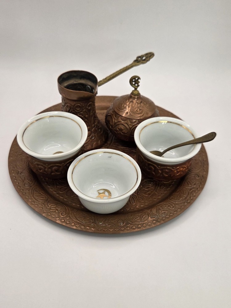 Turkish Copper Coffee Set