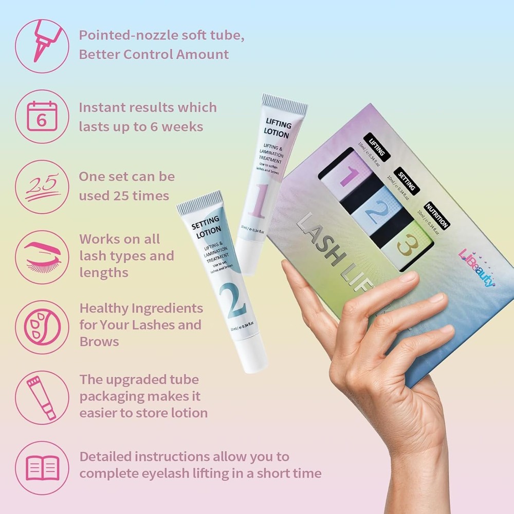 Lash Lift Kit 10ml Eyelash & Brow Lamination Balm Precision Design Tool