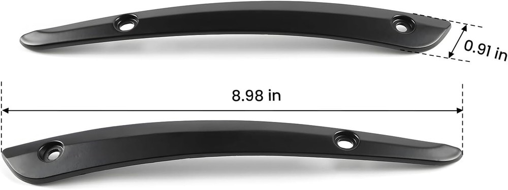 Side Road Glide Windshield Trim, Split Front Molding, Harley Motorcycle