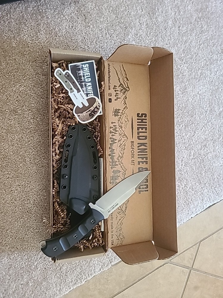 Shield Arms Ascent The Partisan Field Knife Black G10 Knife