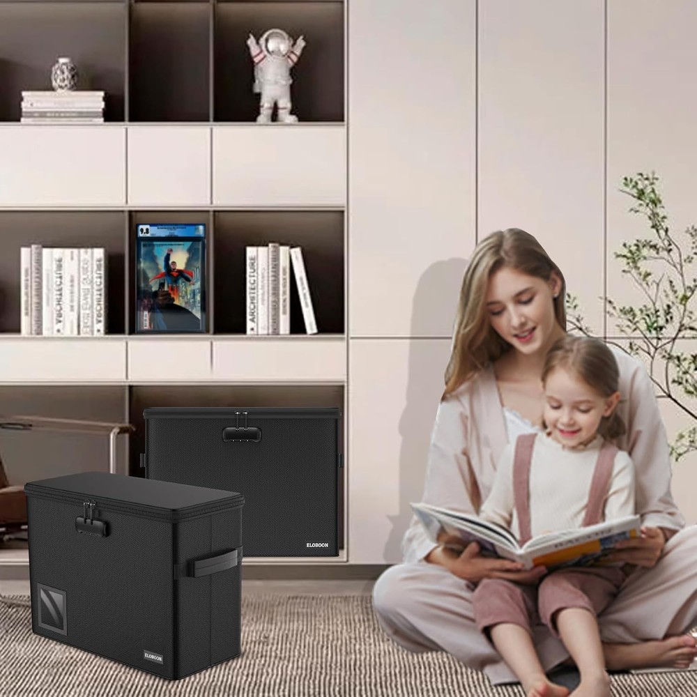 Fireproof Graded Comic Book Storage Stackable CGC Comic Book Box Holds 30 Comics
