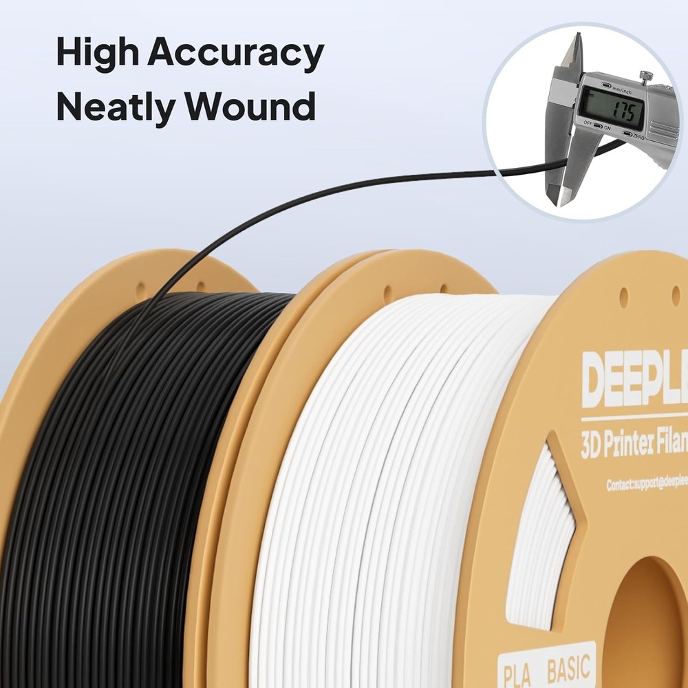 DEEPLEE PLA Basic 1.75mm 3D Printer Filament, 3D Printing Filament with Dimensio