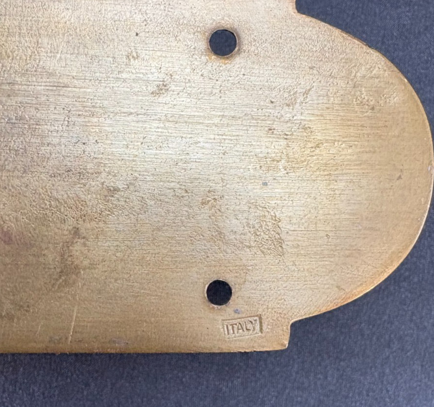 Vintage Ornate Solid Brass Door Pull Handle Victorian Style - 11.5"