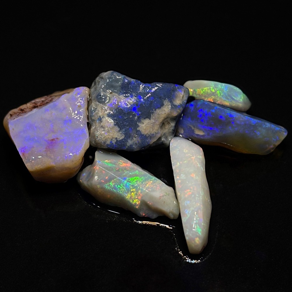 Raw Dicty Australian Lightning Ridge Opal Stone Parcel