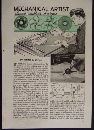 Rose Engine 1942 HowTo build PLANS Drafting Device