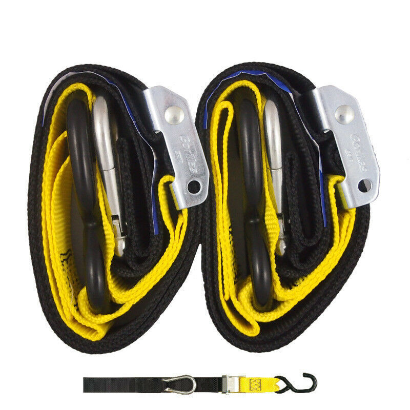 GORILLAS GRIP TIE DOWN 38MM SNAP HOOK BLACK / YELLOW LOOP TOP QUALITY